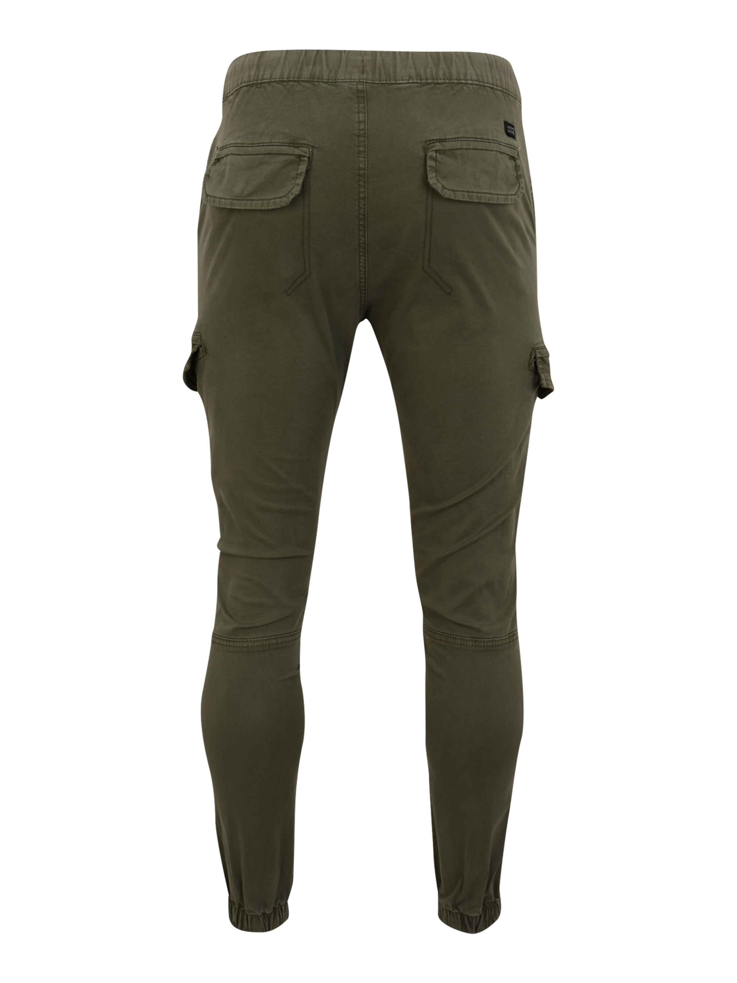 INDICODE JEANS Alt kitsenev Klapptaskutega püksid 'Levi', värv roheline