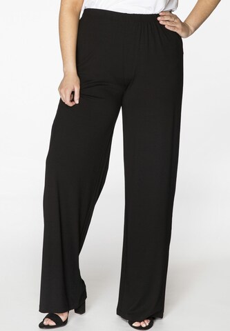 YOEK Regular Broek 'NOOR' in Zwart: voorkant