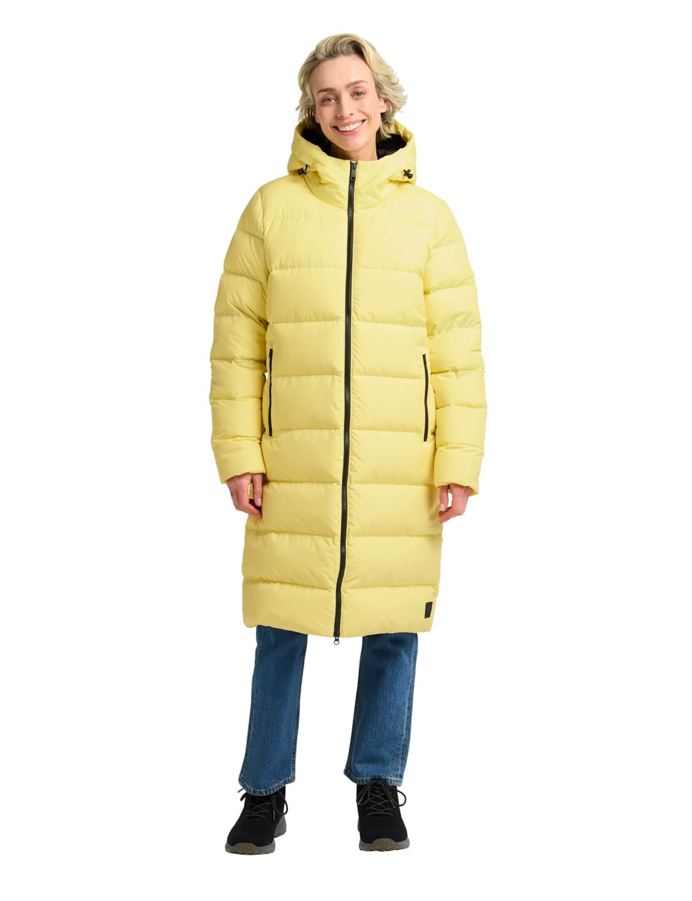 JACK WOLFSKIN Winter coat in Yellow: front