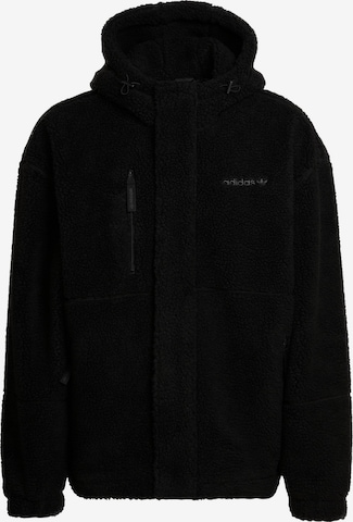 ADIDAS ORIGINALS Fleece Jacket in Black: front