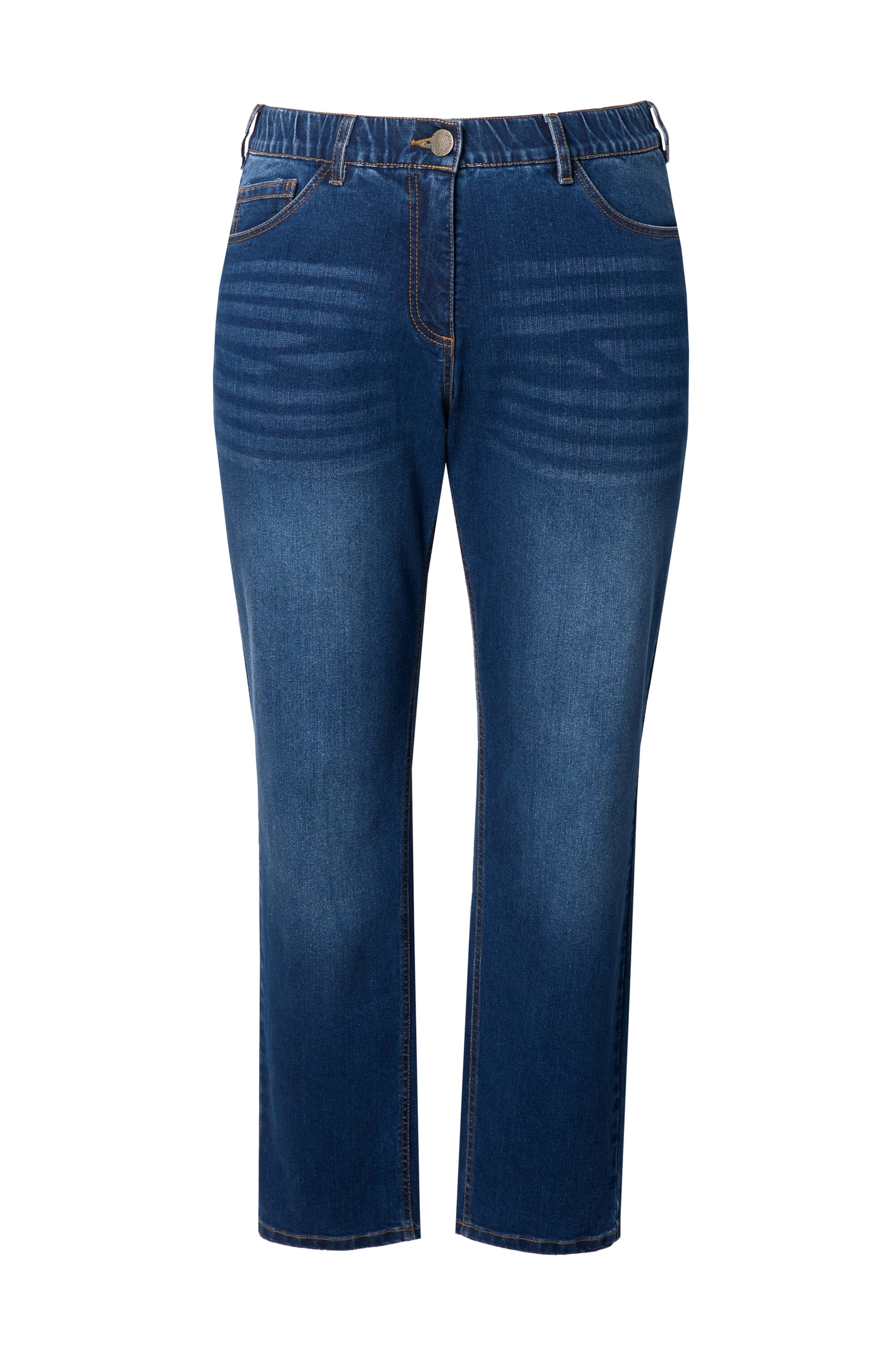 Ulla Popken Regular Jeans in Blauw: voorkant