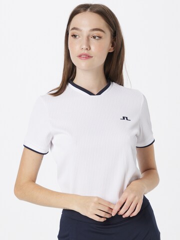 J.Lindeberg Performance Shirt 'Parvin' in White: front