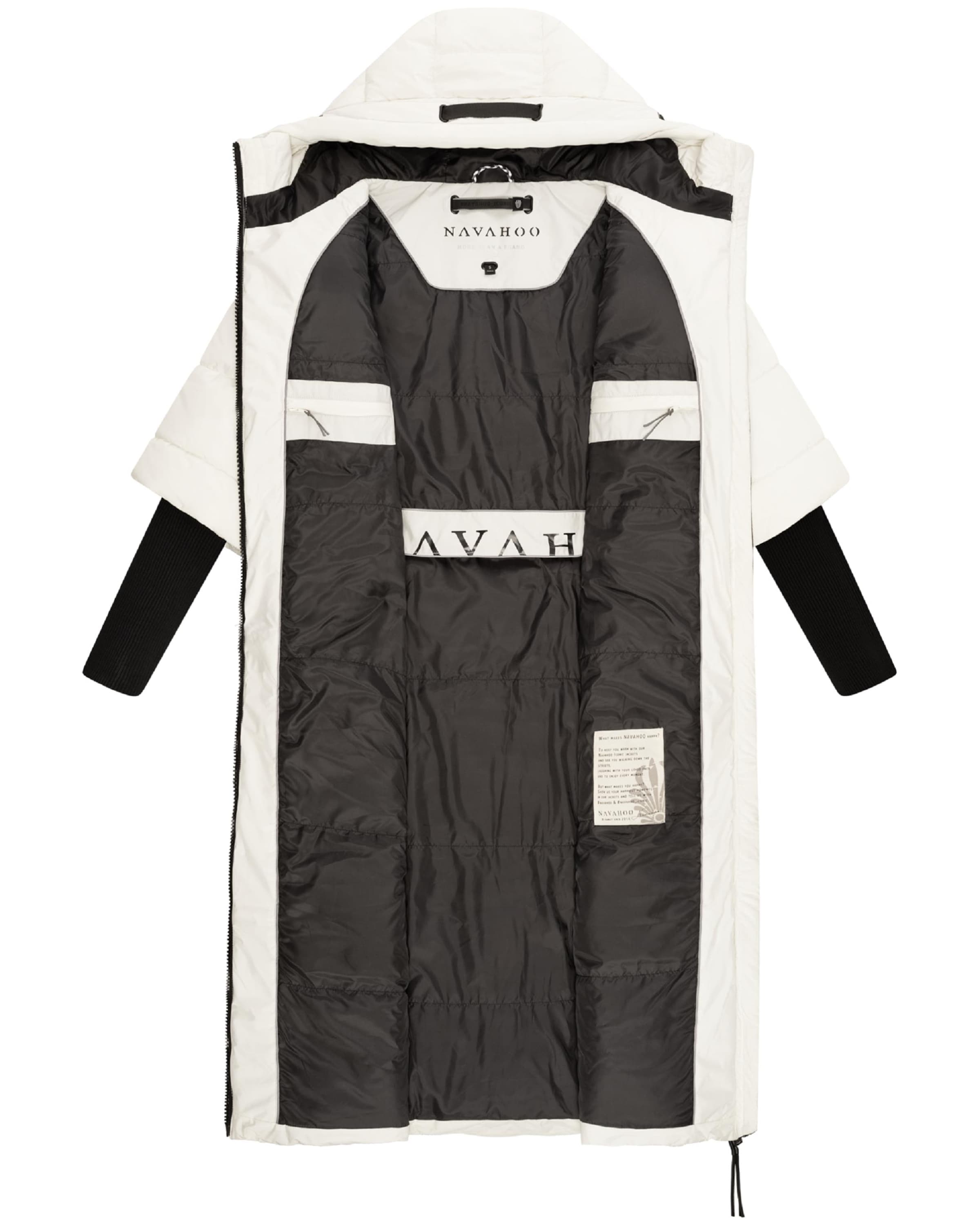 NAVAHOO Płaszcz zimowy 'Ciao Miau XIV' w kolorze biały