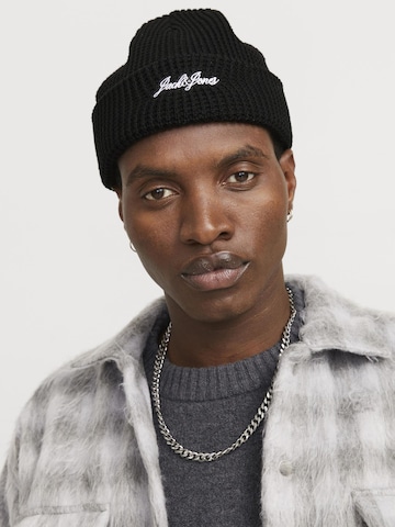 JACK & JONES Beanie in Black: front