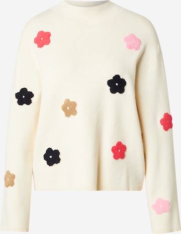 Pullover 'Flow' di NÜMPH in bianco: frontale
