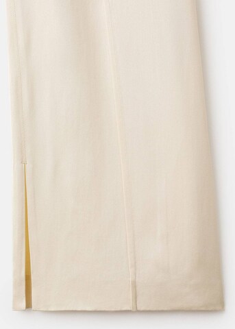 MANGO Wide Leg Hose 'Berlin' in Beige