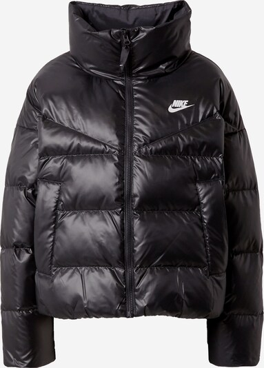 Nike Sportswear Prehodna jakna | črna / bela barva, Prikaz izdelka