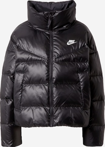 Nike SportswearZimska jakna - crna boja: prednji dio