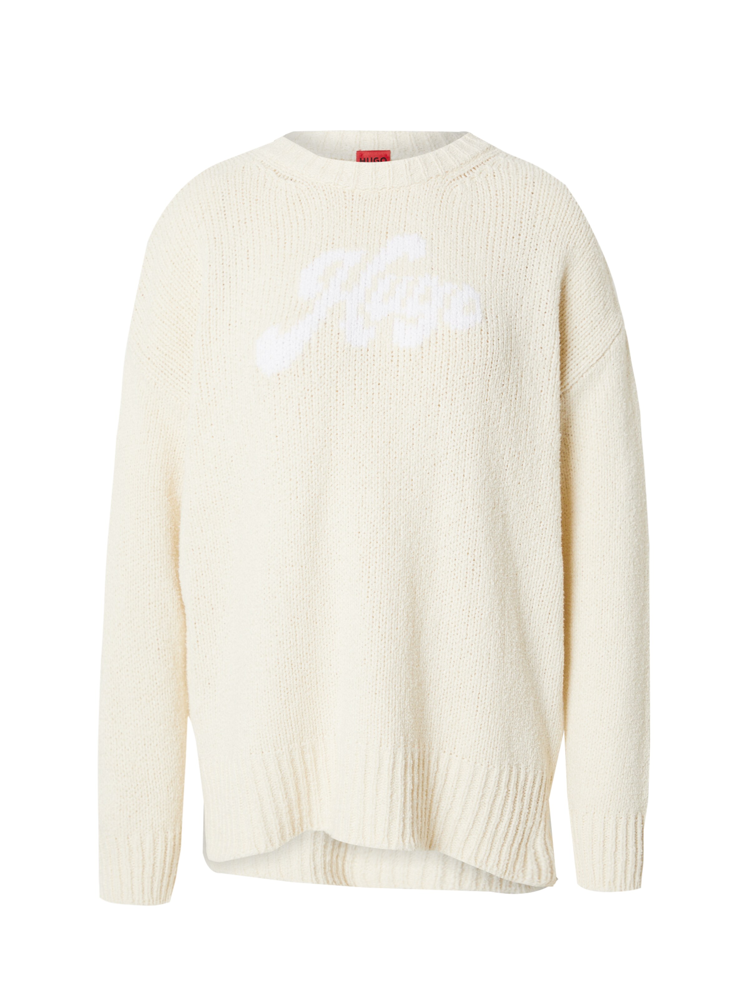HUGO Svetr 'Sareedi' – bílá: přední strana