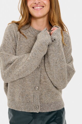 SAINT TROPEZ Knit cardigan 'NovaSZ ' in Beige