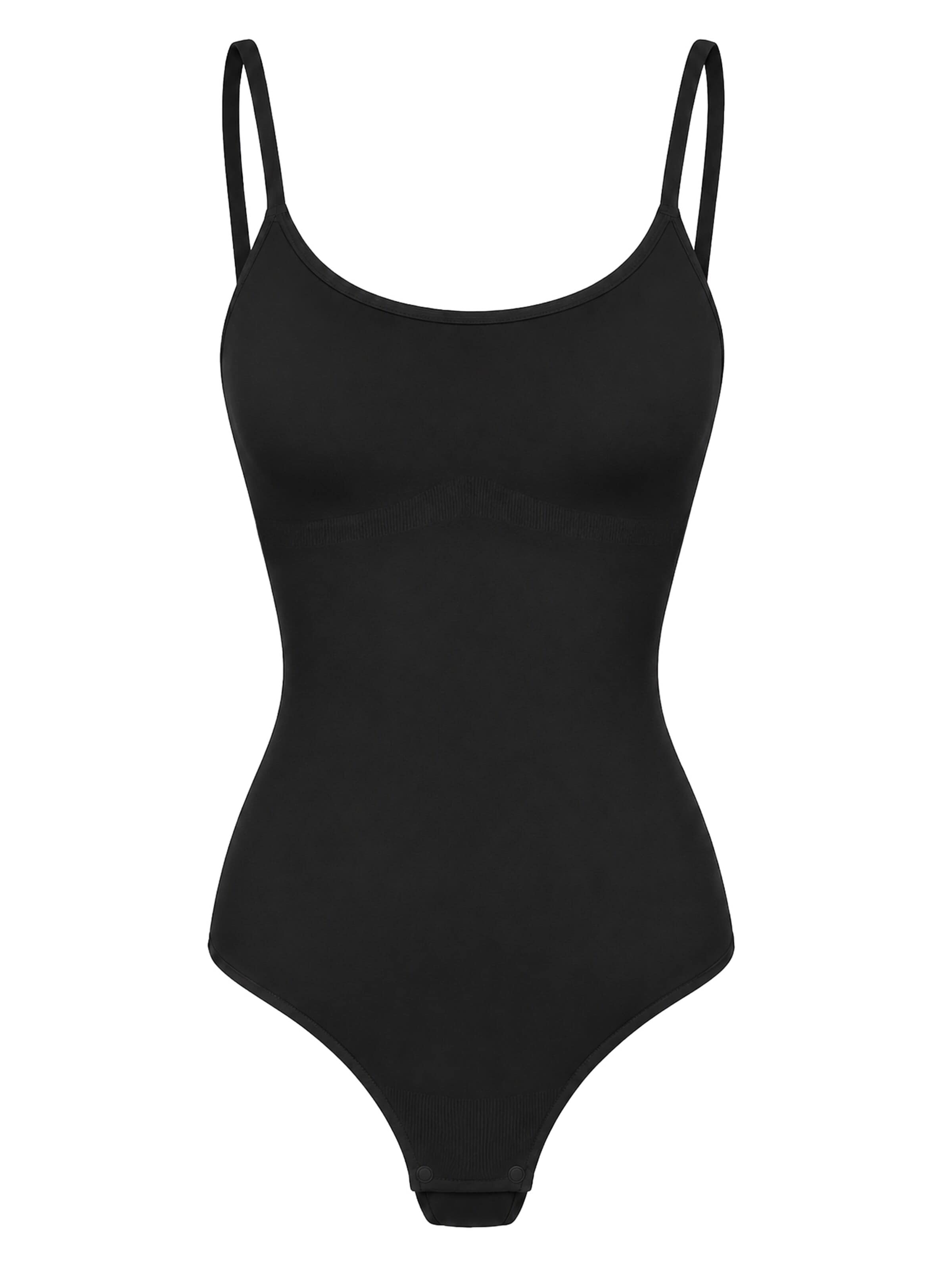 Body modelant 'Cami Sculpting Bodysuit with String' cfab en noir : devant