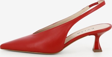 Escarpins à bride arrière 'PERLA' EVITA en rouge : devant
