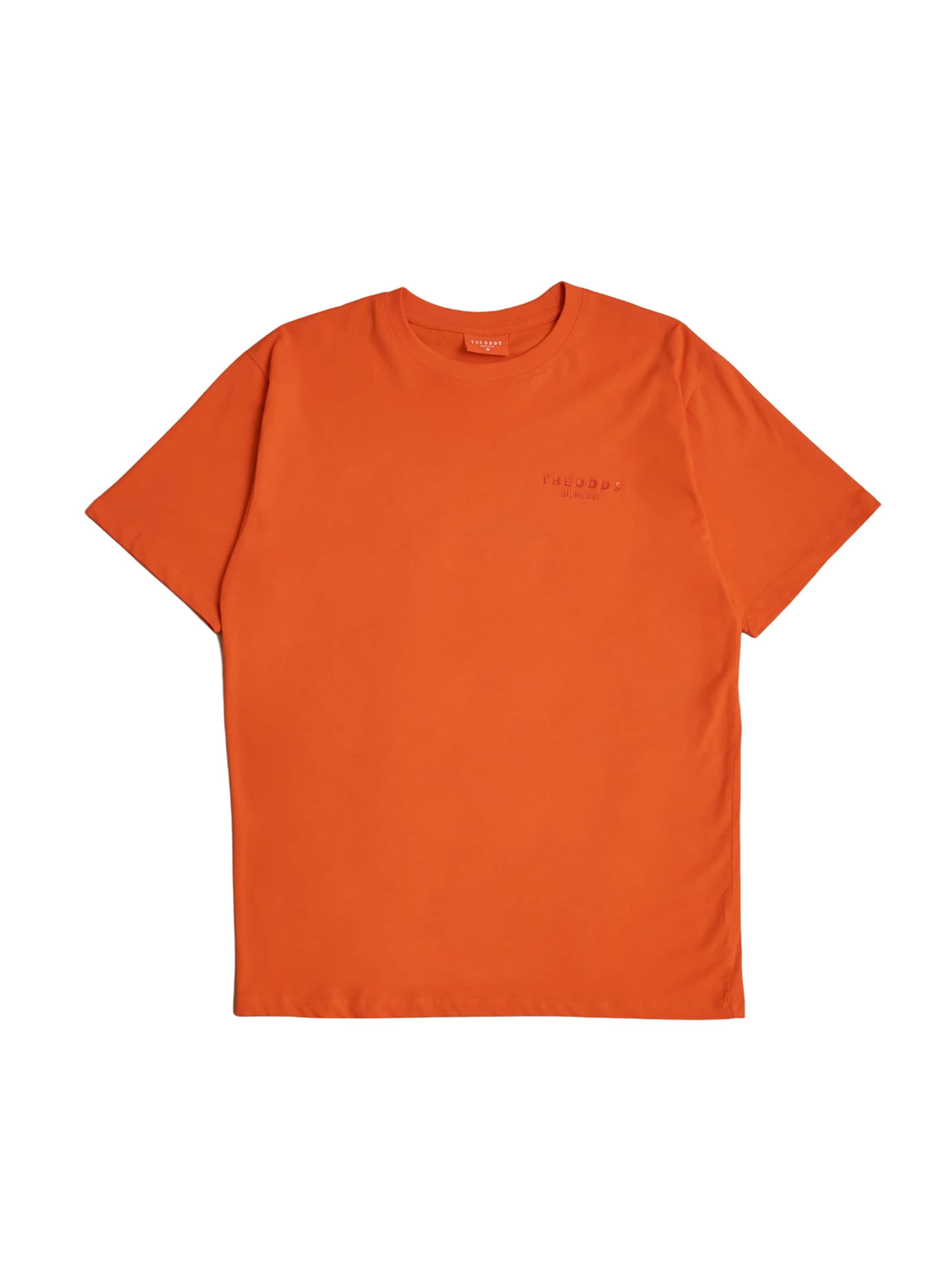 THE ODDS T-Shirt 'Regular Fit T-Shirt/ alphabet' in Orange: Vorderseite
