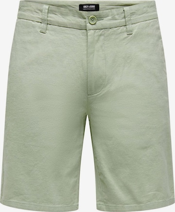 Only & Sons Regular Chino Pants 'Mark' in Green: front