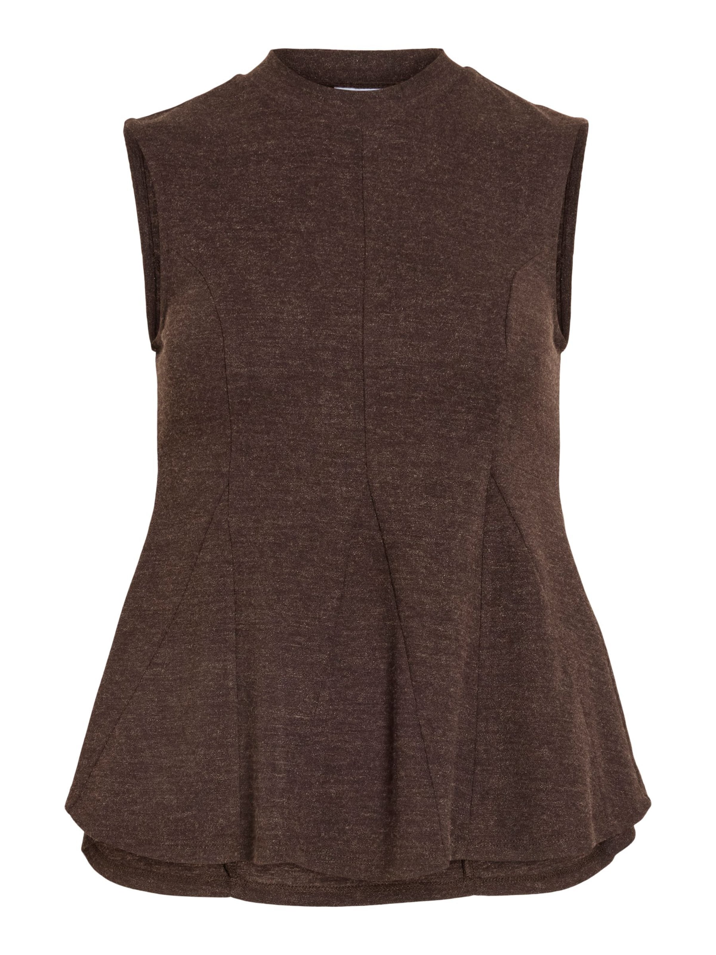 VILA - Top 'VIAnni' en marrón: frente