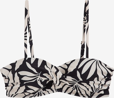 WE Fashion Top de bikini en negro / blanco, Vista del producto