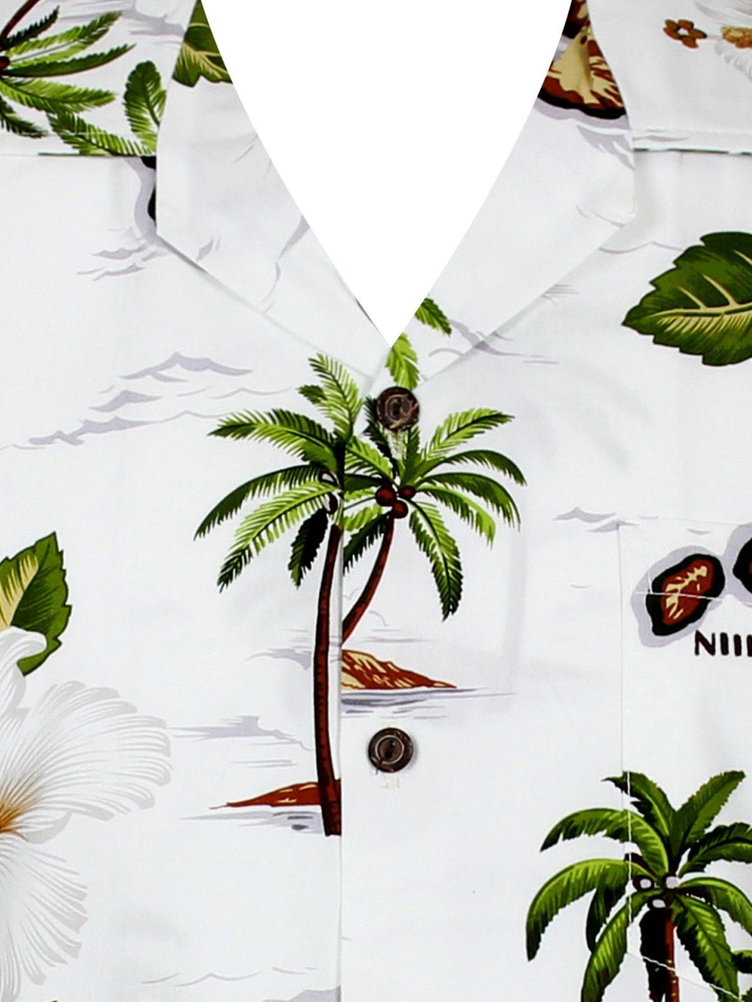Pacific Legend - Ajuste regular Camisa 'Island' en blanco