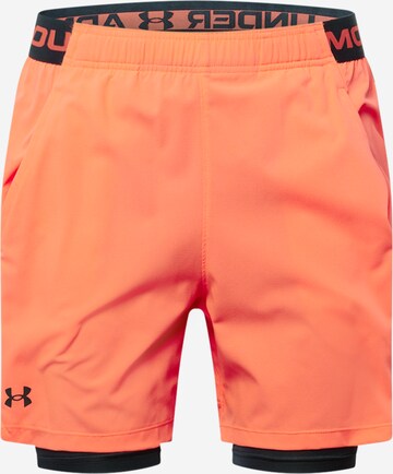 UNDER ARMOUR Workout Pants 'Vanish' in Orange: front