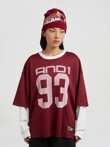 T-shirt AND1 en rouge : devant