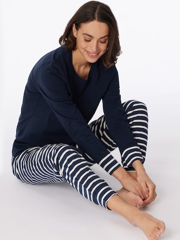 SCHIESSER Pajama ' Casual Essentials ' in Blue