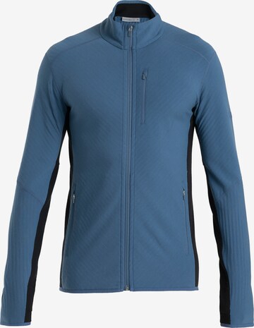 ICEBREAKER Athletic fleece jacket 'Descender' in Blue: front