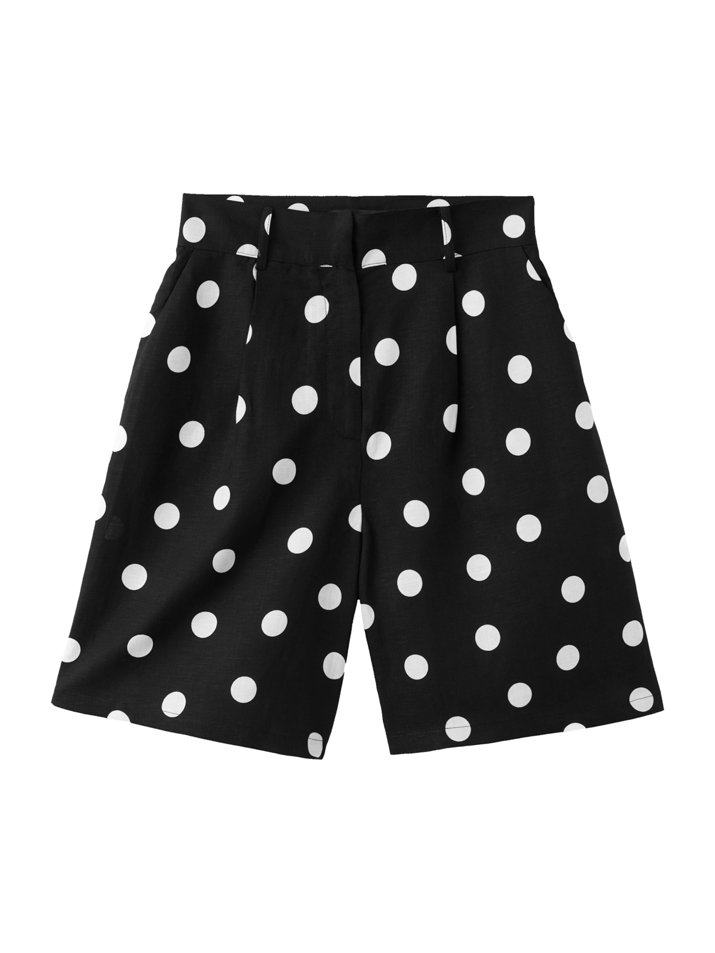 MANGO Regular Bandplooibroek 'ABREI' in Zwart: voorkant