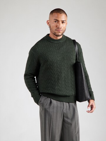 Pull-over 'SLHPHILIP' SELECTED en vert : devant