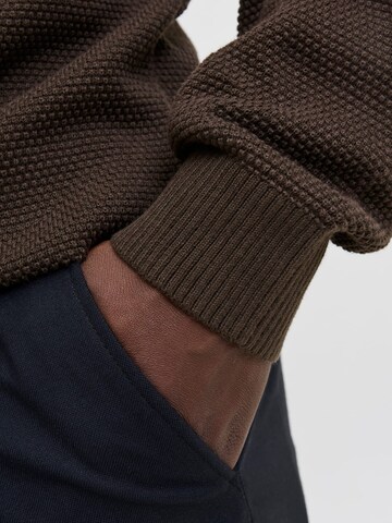 JACK & JONES Sweater 'Globe' in Brown