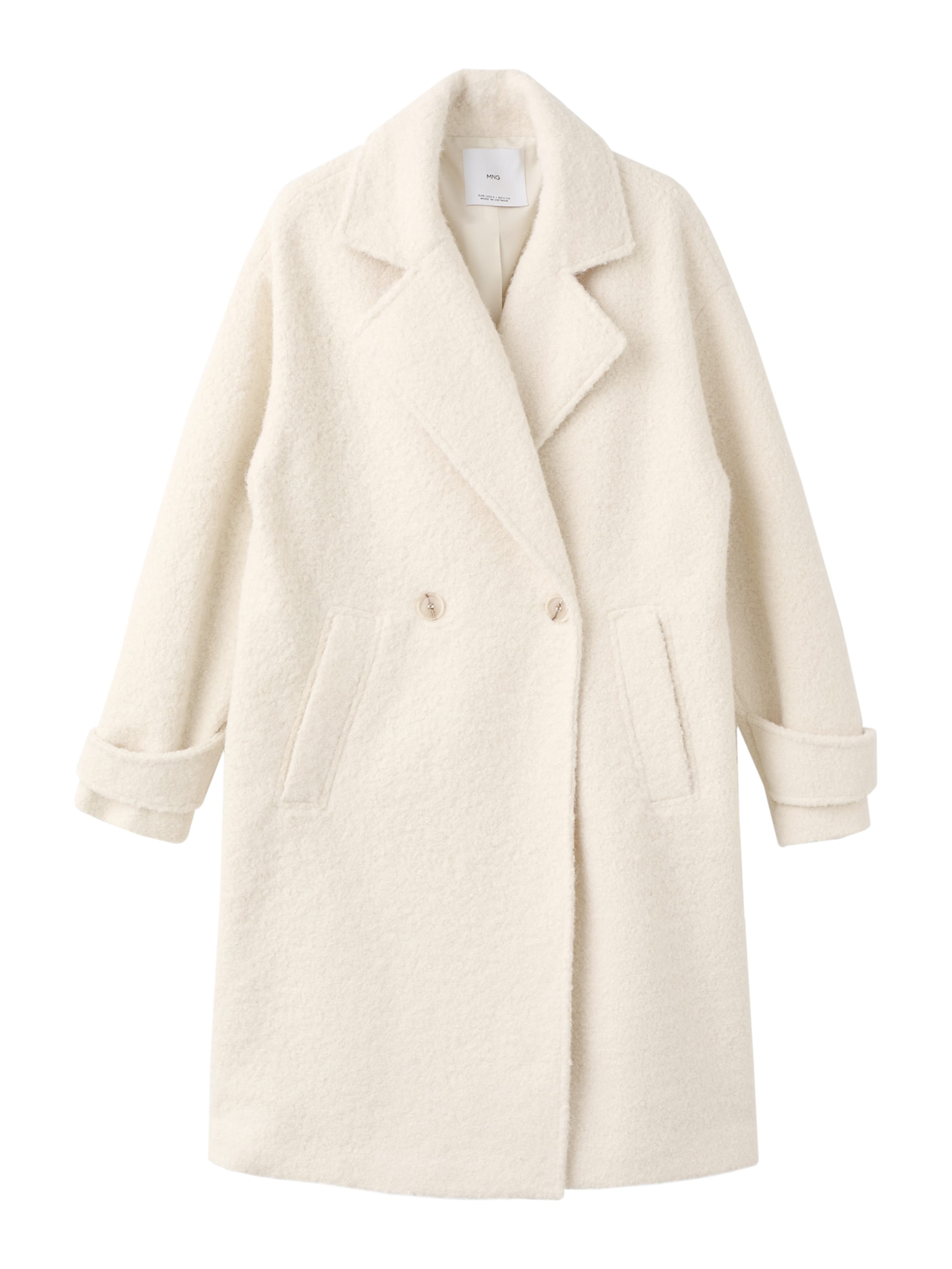 MANGO Płaszcz przejściowy 'Finsti' w kolorze beżowy: przód