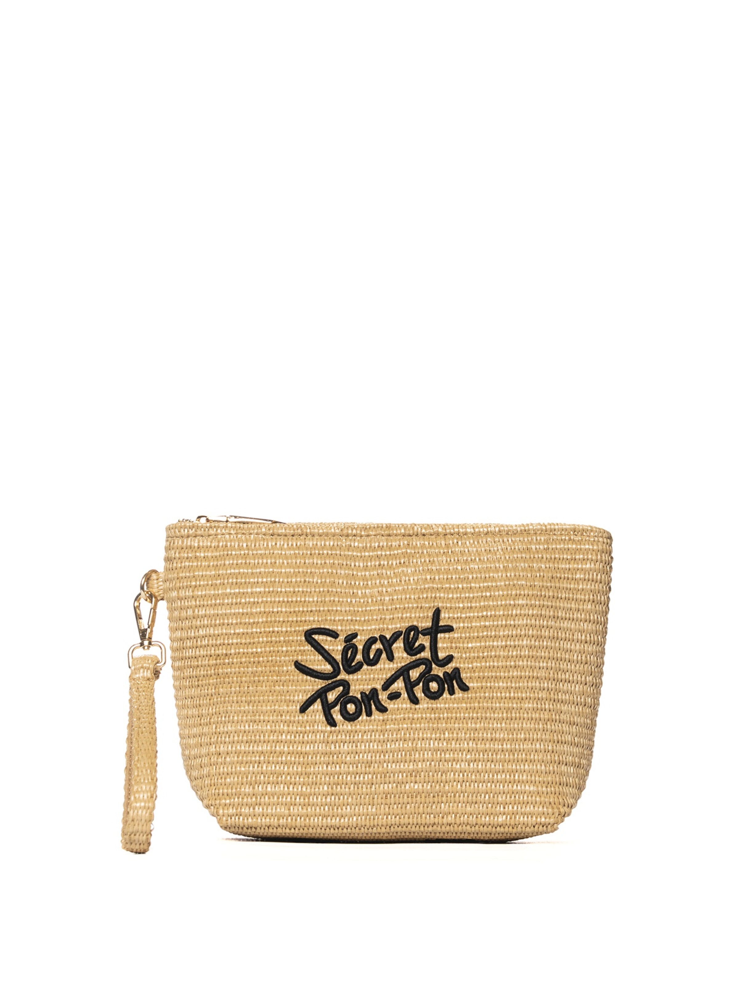 Secret Pon Pon Clutch 'Ereba Lux' in Beige: front