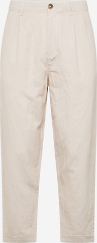 Pantalon à pince SELECTED HOMME en beige : devant