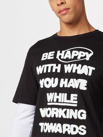 JACK & JONES Tričko 'HAPPY' - Čierna