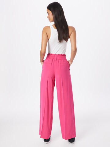 ESPRIT - Pierna ancha Pantalón de pinzas en rosa