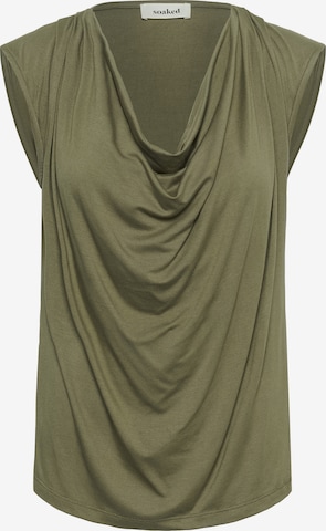 Chemisier 'Hanadi' SOAKED IN LUXURY en vert : devant