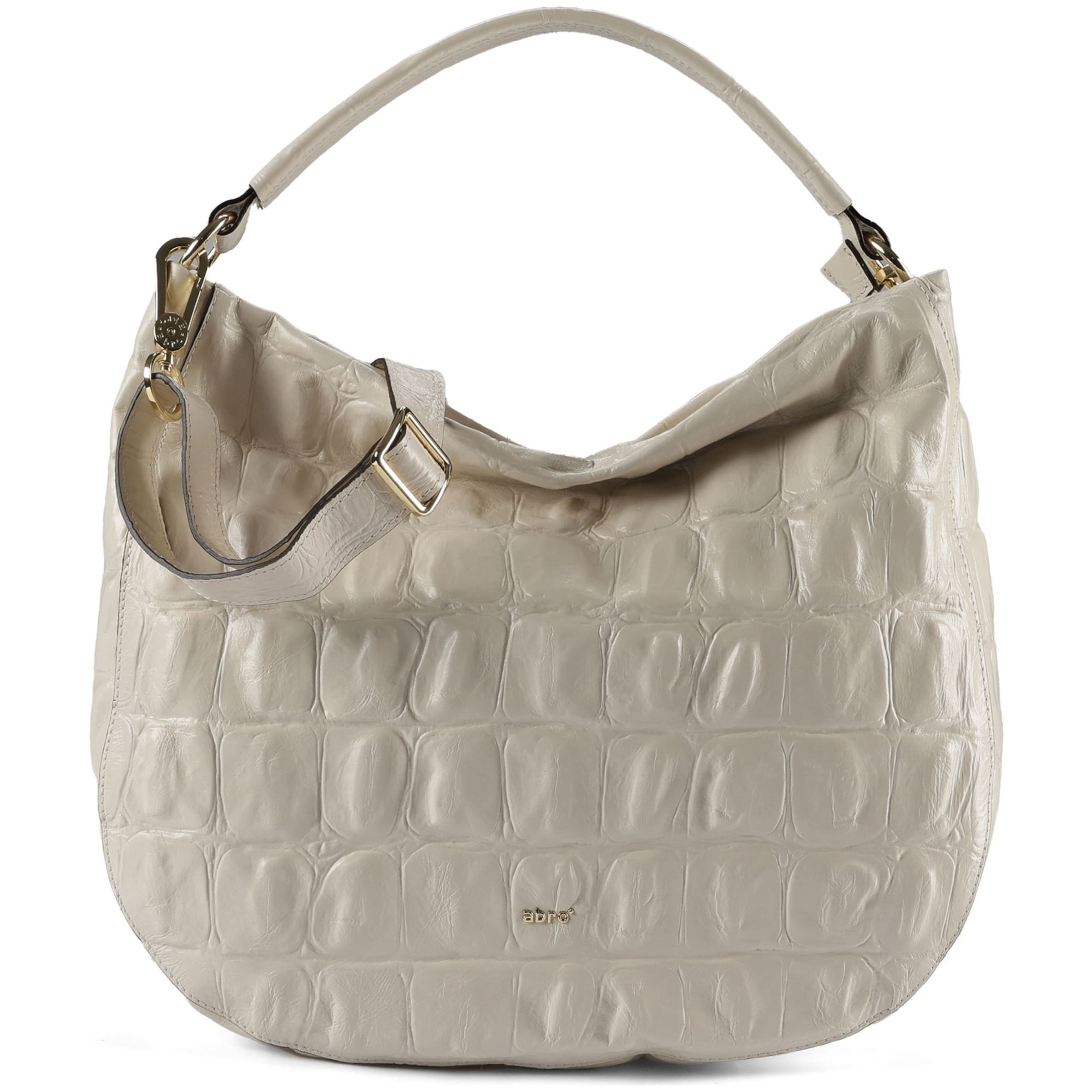 Borsa a spalla 'Mia' di ABRO in bianco: frontale