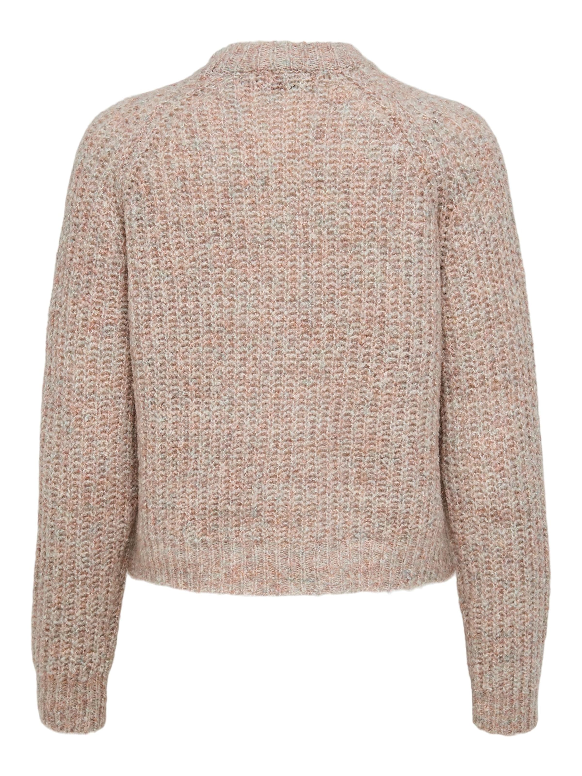 Grandes tailles Pull-over Felicia ONLY en Rose, Beige Chiné 