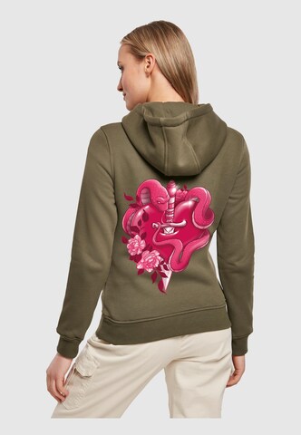 Mister Tee Mikina 'Snakes Heart' – zelená: přední strana
