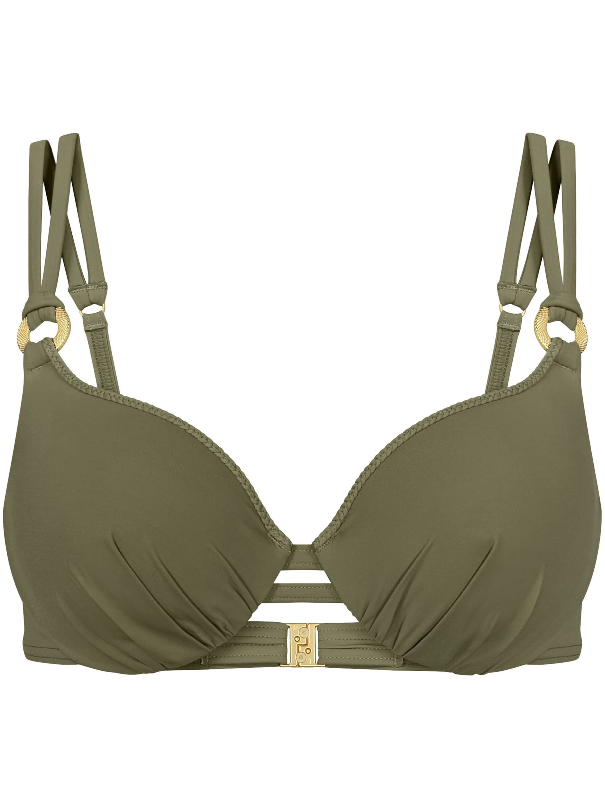 TRIUMPH Push-up Bügel-Bikini-Top ' Summer Twist ' in Grün: Vorderseite