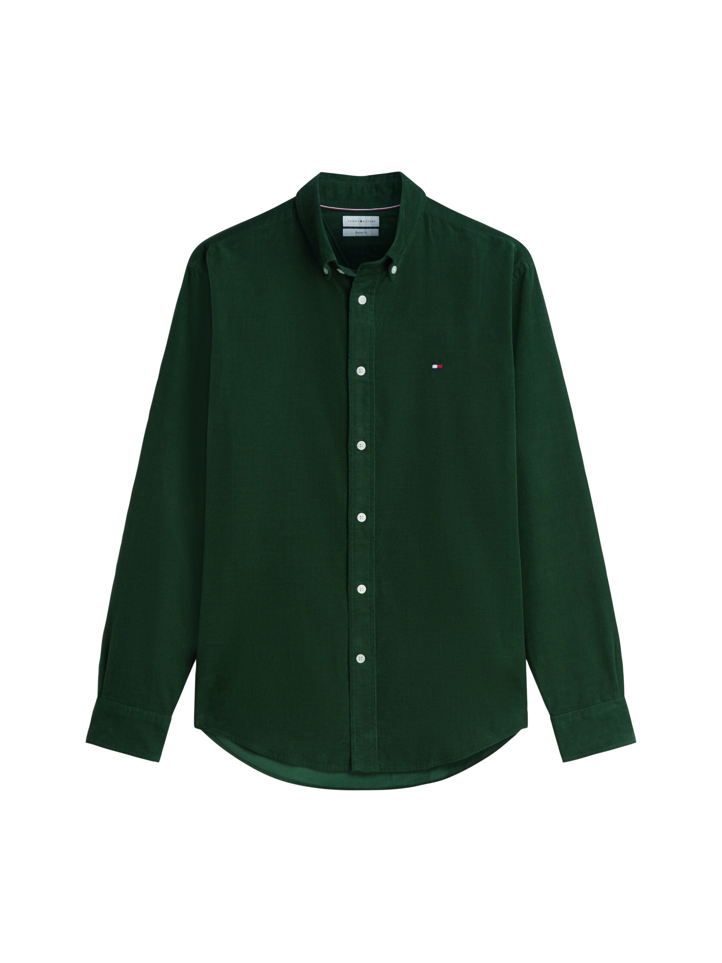 TOMMY HILFIGER Regular fit Overhemd in Groen: voorkant