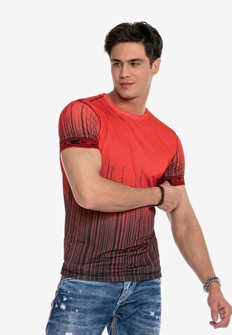 CIPO & BAXX Shirt in Rood: voorkant