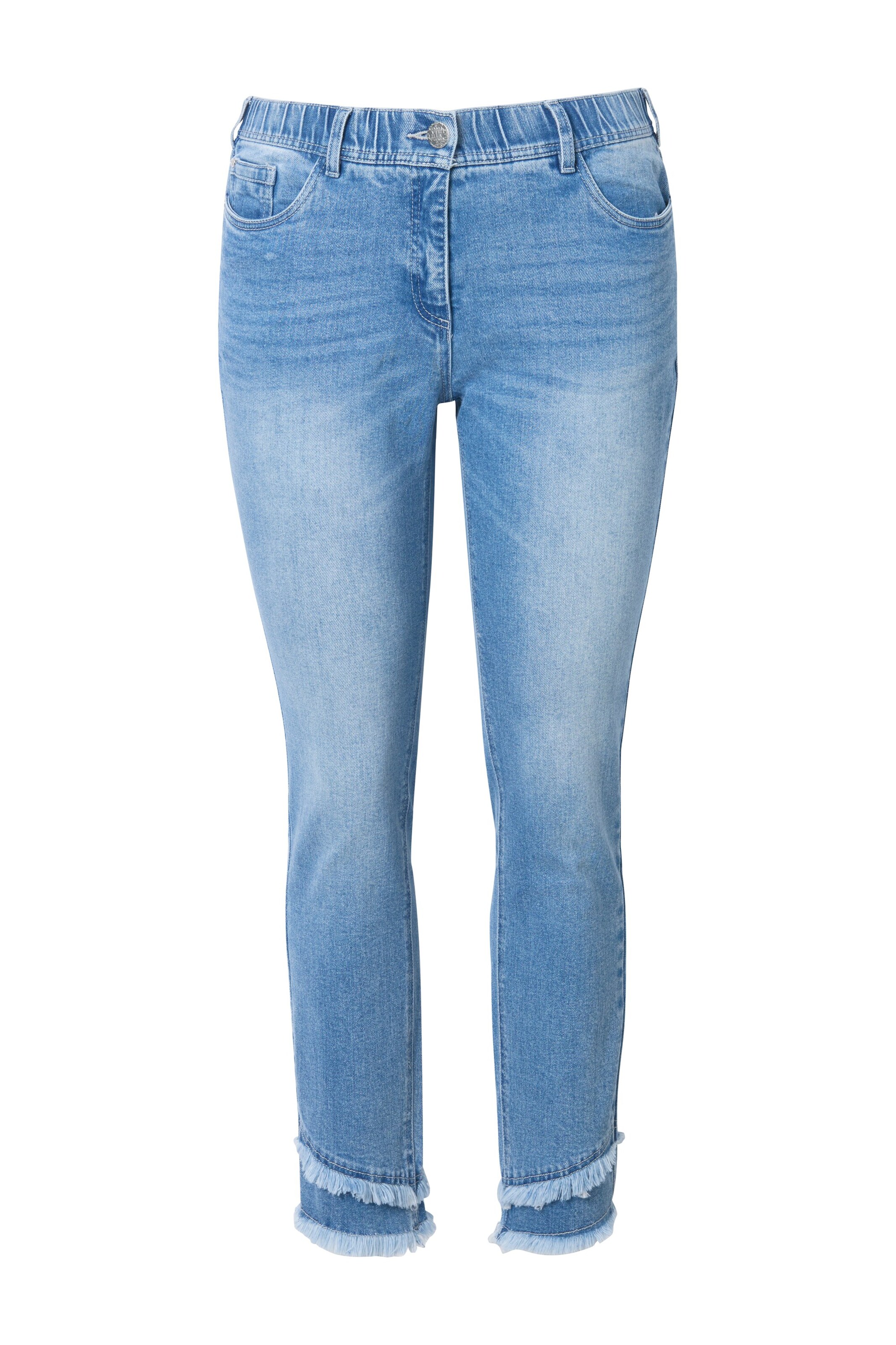 Ulla Popken Slimfit Jeans in Blau: Vorderseite