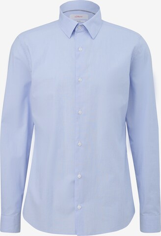 s.Oliver Slim fit Button Up Shirt in Blue: front