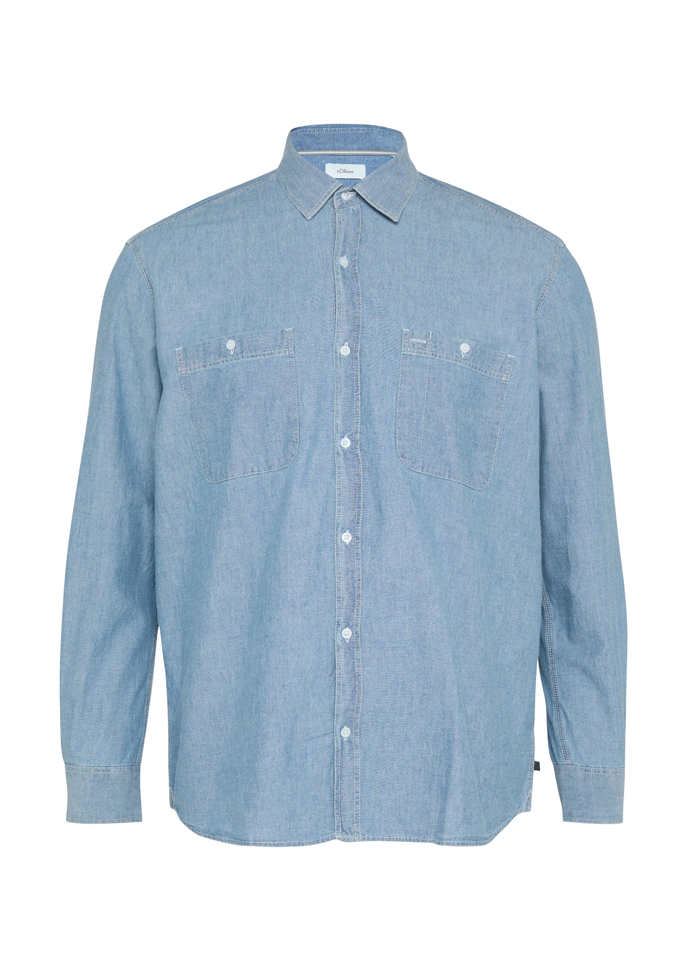 s.Oliver Comfort Fit Hemd in Blau: Vorderseite