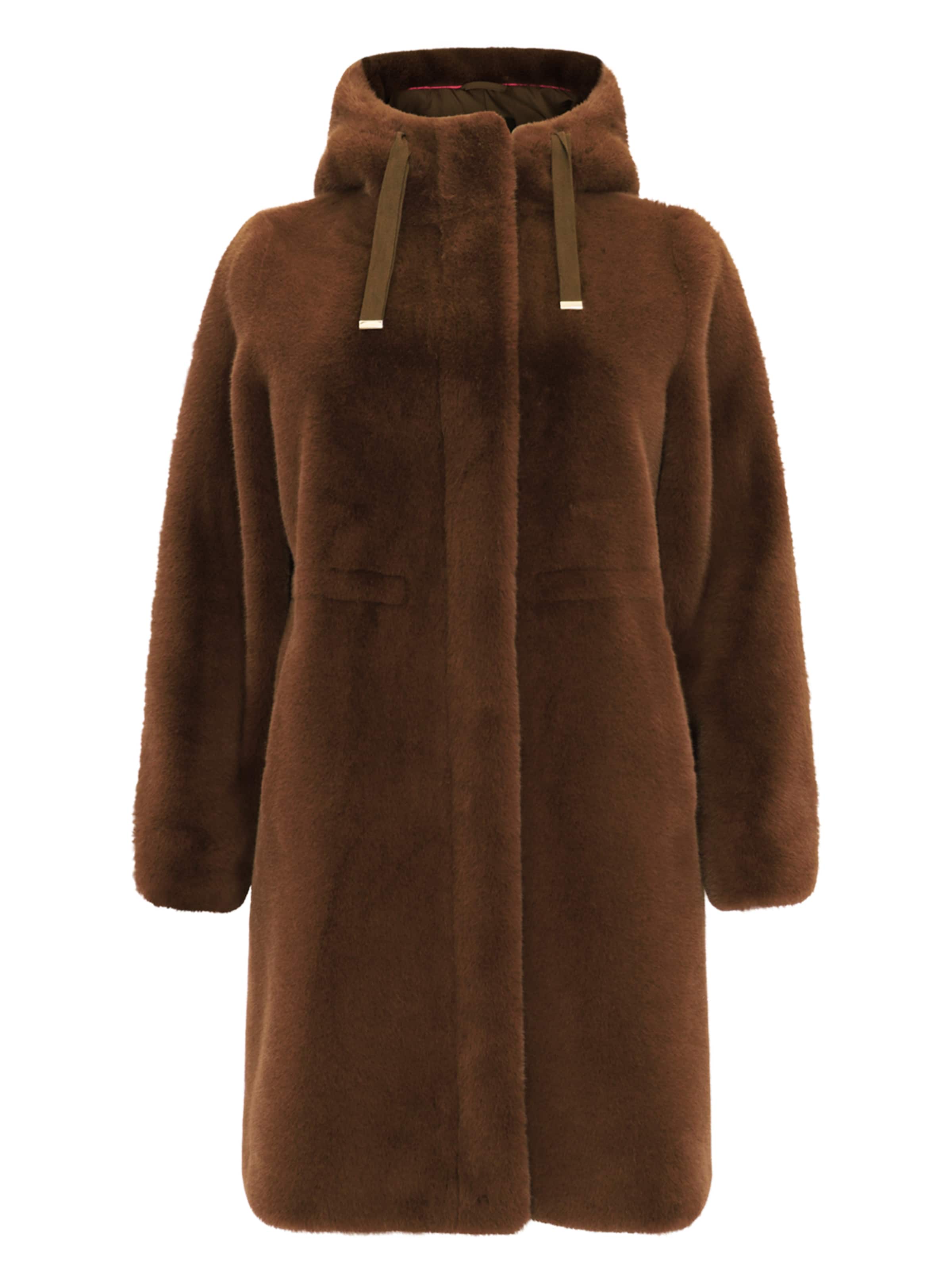 YOEK Tussenmantel in Bruin: voorkant