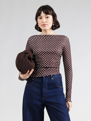 ABOUT YOU Shirt 'Halvar' in Brown: front