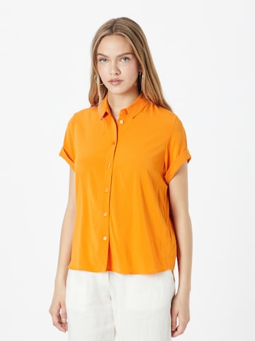 Samsøe Samsøe - Blusa 'Majan' em laranja: frente