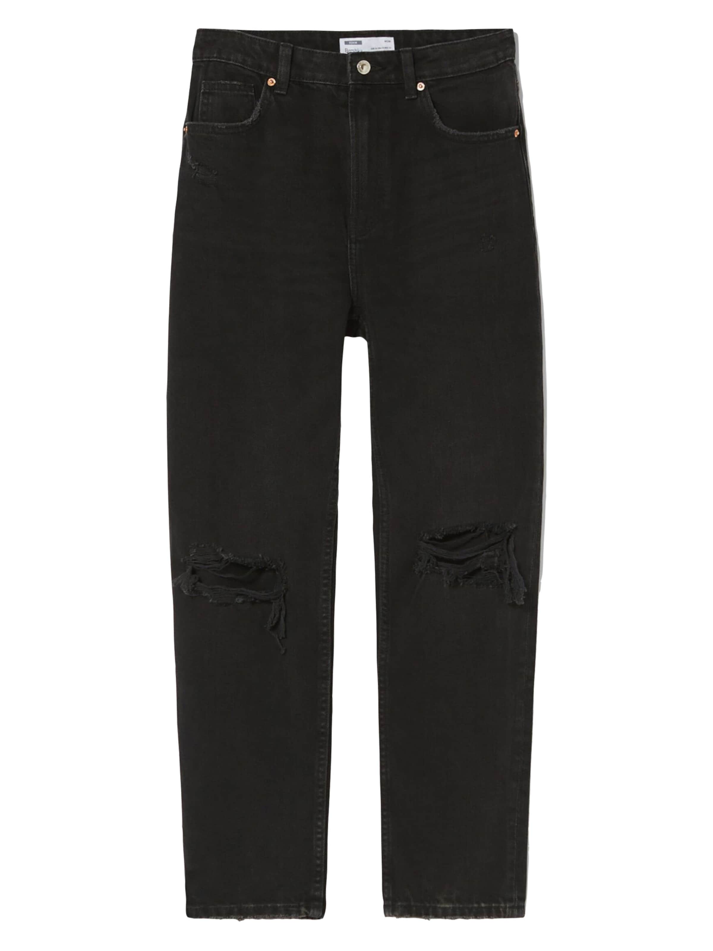 Bershka regular Jeans i sort: forside