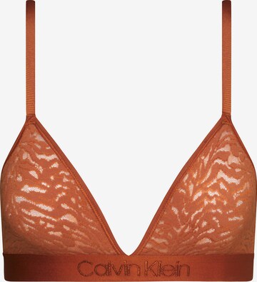 Calvin Klein Underwear Triangle Bra 'Intrinsic' in Brown: front