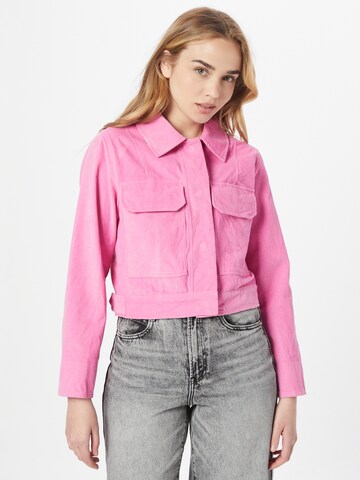 Neo Noir Between-Season Jacket 'Sherry' in Pink: front