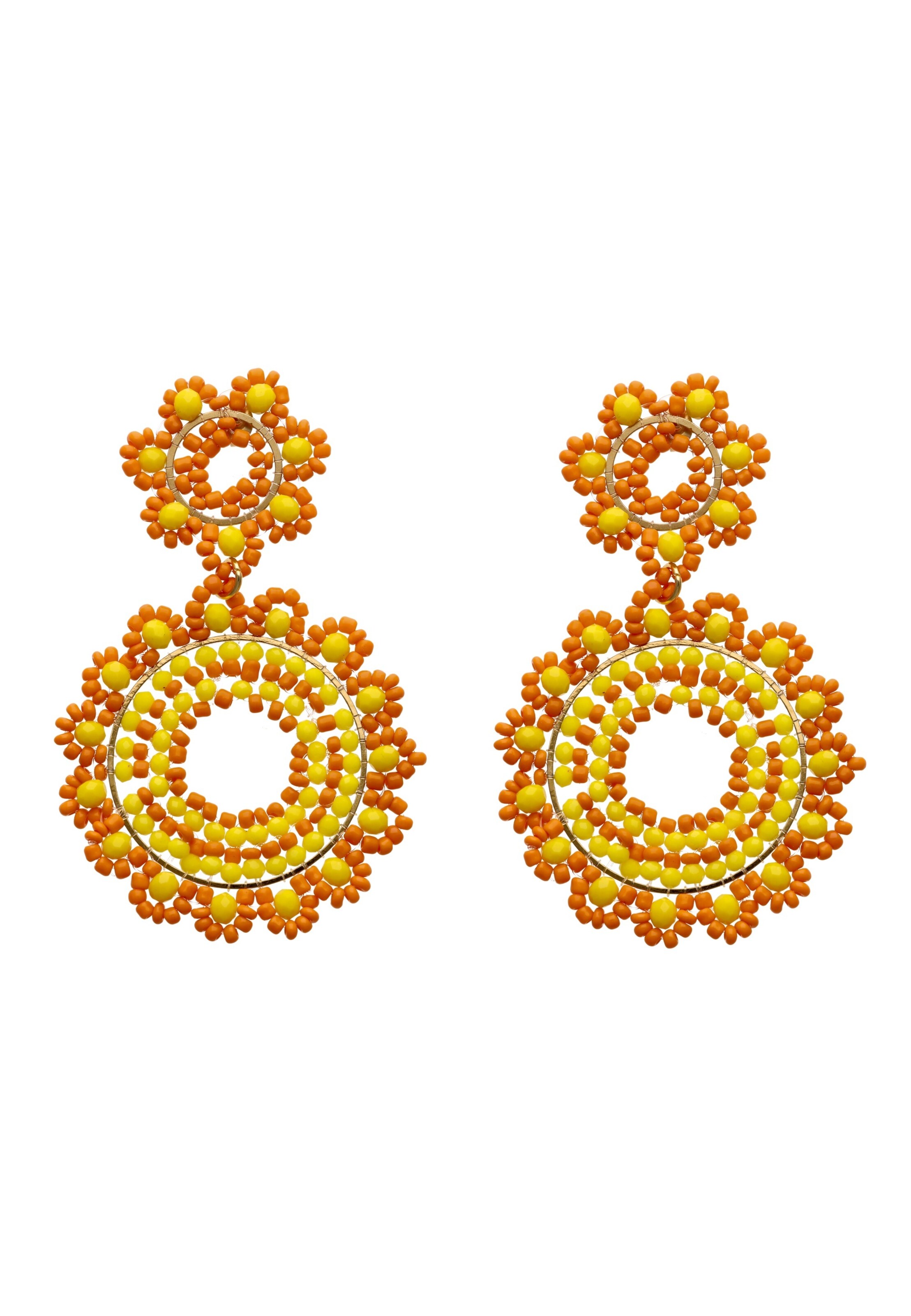 IZIA - Pendientes en naranja: frente